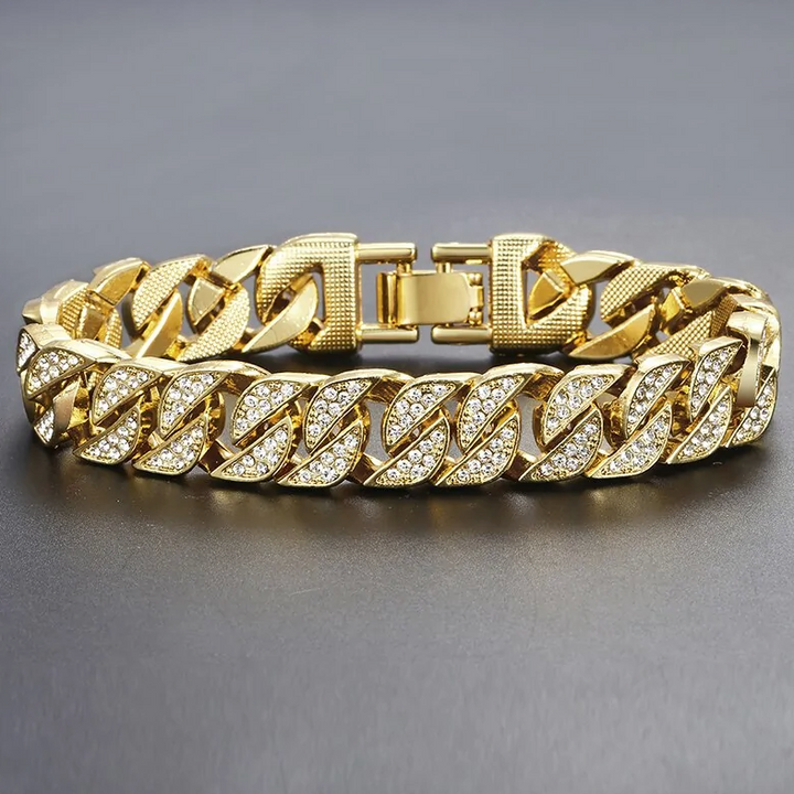 Miami Gold Curb kubanisches Armband