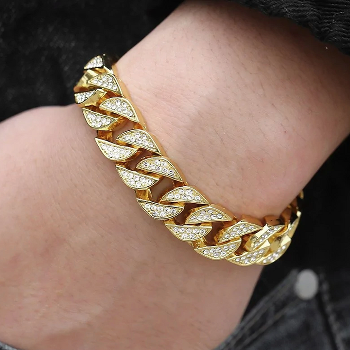 Miami Gold Curb kubanisches Armband