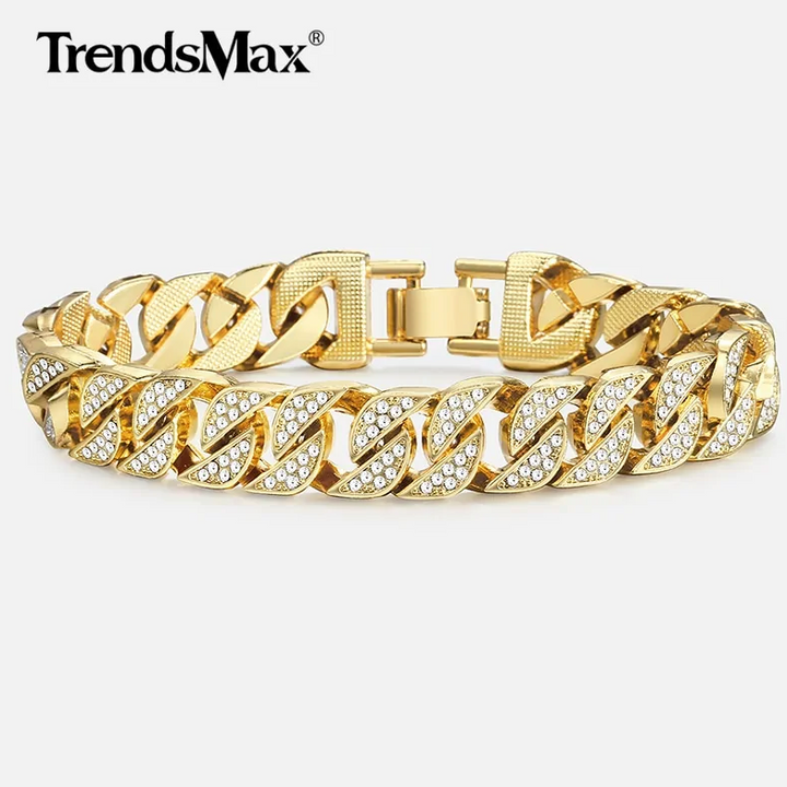 Miami Gold Curb kubanisches Armband