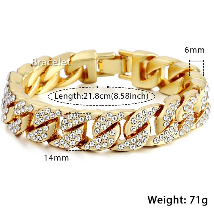 Miami Gold Curb kubanisches Armband