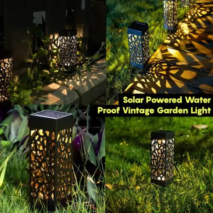 Solarbetriebene wasserdichte Vintage-Gartenleuchte