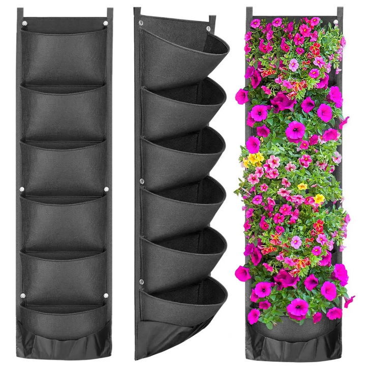 Vertikale hängende Gartenblumentöpfe